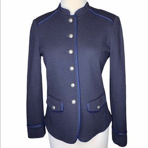 J Crew Wool blend collarless blazer